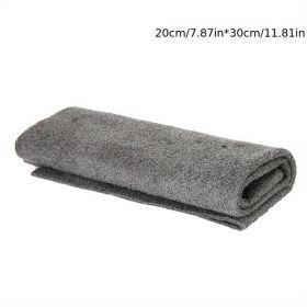 1pc Thickened Magic Cleaning Cloth For Countertop Window Glass, Cleaning Tool For Home Car Boat, Kitchen Accessories (Color: Grey, size: 20*30cm/7.87*11.81'')